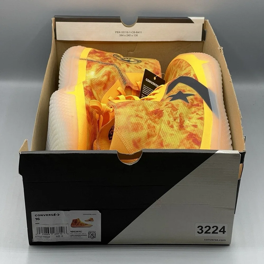 Converse Men's 16 Sneakers All Star Pro BB Flames Basketball Orange 166261C